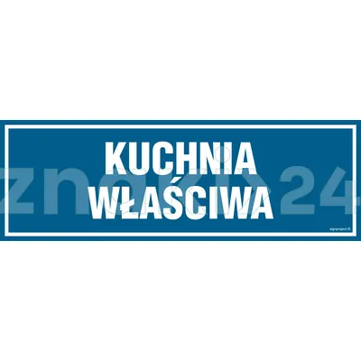 Kuchnia właściwa - Znak informacyjny - PA050