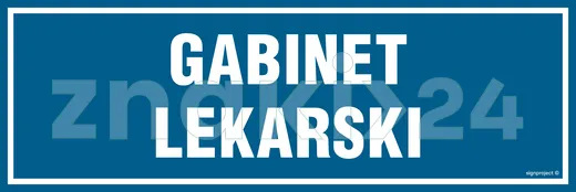 Gabinet lekarski - Znak informacyjny - PA195