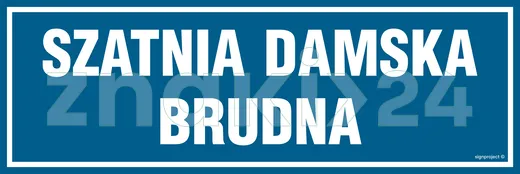 Szatnia damska brudna - Znak informacyjny - PA298