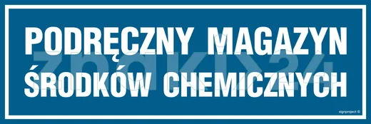 Podręczny magazyn środków chemicznych - Znak informacyjny - PA378