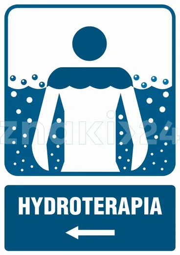 Hydroterapia -kierunek w lewo- - Znak informacyjny - RF027