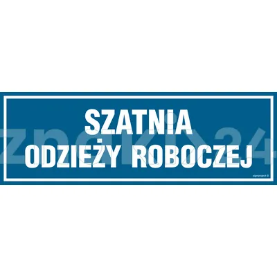 Szatnia odzieży roboczej - Znak informacyjny - PA307