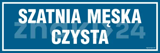 Szatnia męska czysta - Znak informacyjny - PA305