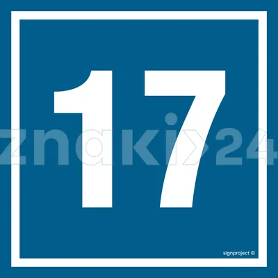 Liczba 17 - Znak informacyjny - PA417