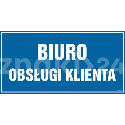 Biuro obsługi klienta - Znak informacyjny - PA029