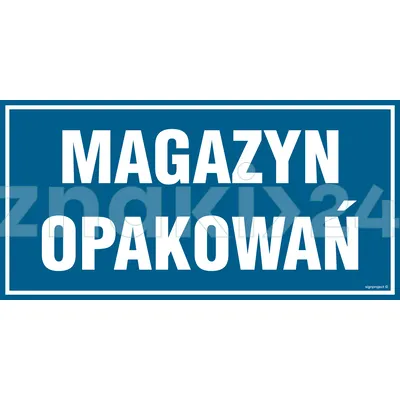 Magazyn opakowań - Znak informacyjny - PA523