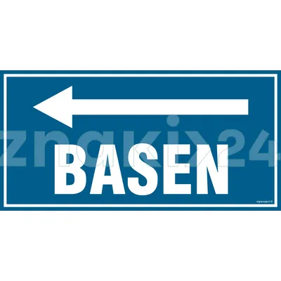 Basen - w lewo - Znak informacyjny - PA501