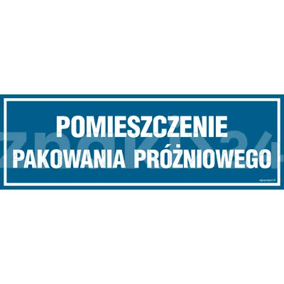 Pomieszczenie pakowania próżniowego - Znak informacyjny - PA232