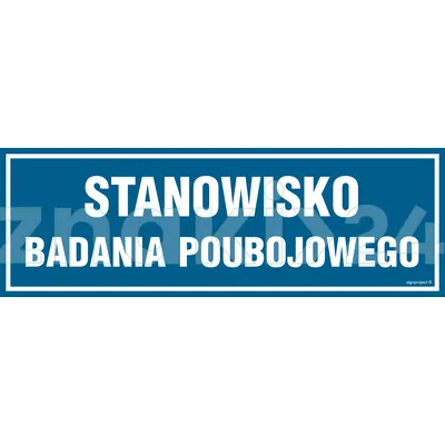 Stanowisko badania poubojowego - Znak informacyjny - PA275