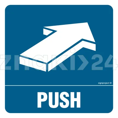 Push - Znak informacyjny - PA399