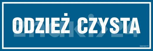 Odzież czysta - Znak informacyjny - PA328