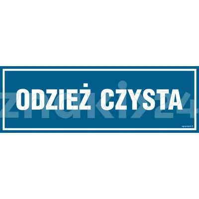 Odzież czysta - Znak informacyjny - PA328