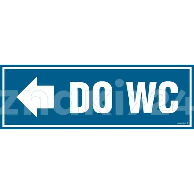 Do WC - w lewo - Znak informacyjny - PA311