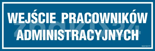 Wejście pracowników administracyjnych - Znak informacyjny - PA087