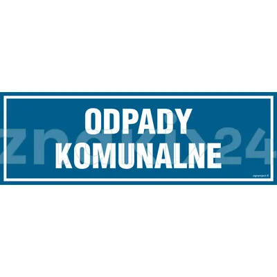 Odpady komunalne - Znak informacyjny - PA387