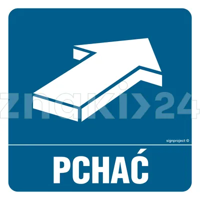 Pchać - Znak informacyjny - PA396