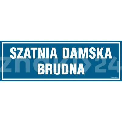 Szatnia damska brudna - Znak informacyjny - PA298