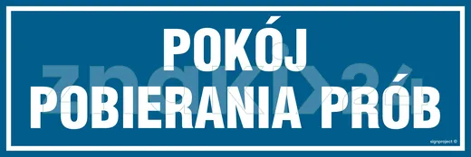 Pokój pobierania prób - Znak informacyjny - PA061