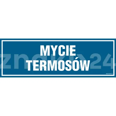 Mycie termosów - Znak informacyjny - PA282