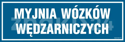 Myjnia wózków wędzarniczych - Znak informacyjny - PA285