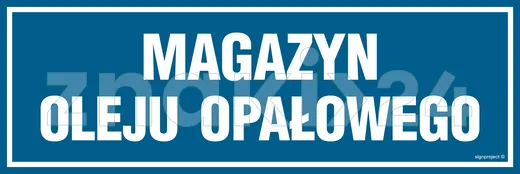 Magazyn oleju opałowego - Znak informacyjny - PA354