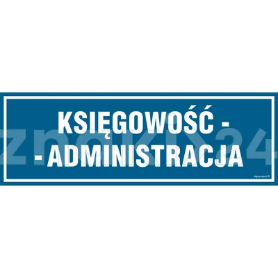 Księgowość-administracja - Znak informacyjny - PA123