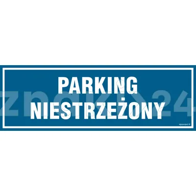 Parking niestrzeżony - Znak informacyjny - PA391