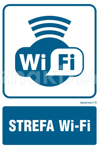 Strefa Wi-Fi - Znak informacyjny - RB034