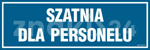 Szatnia dla personelu - Znak informacyjny - PA301