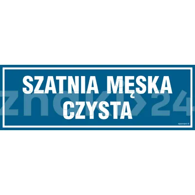 Szatnia męska czysta - Znak informacyjny - PA305