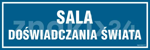 Sala doświadczania świata - Znak informacyjny - PA159