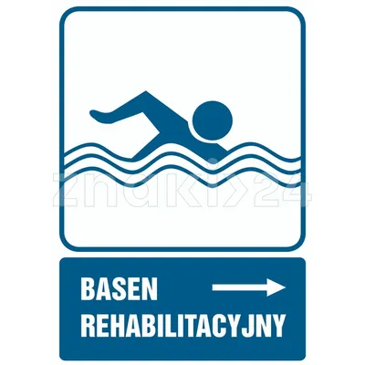 Basen rehabilitacyjny - Znak informacyjny - RF025