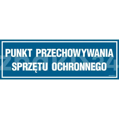 Punkt przechowywania sprzętu ochronnego - Znak informacyjny - PA381