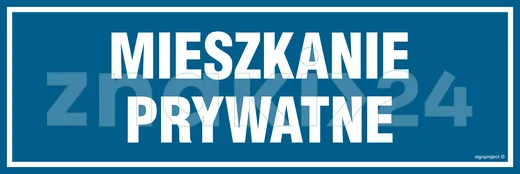 Mieszkanie prywatne - Znak informacyjny - PA051