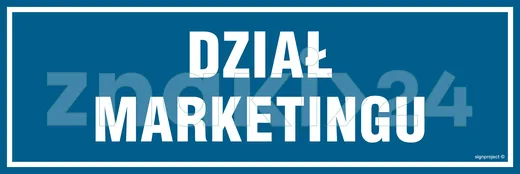 Dział marketingu - Znak informacyjny - PA117