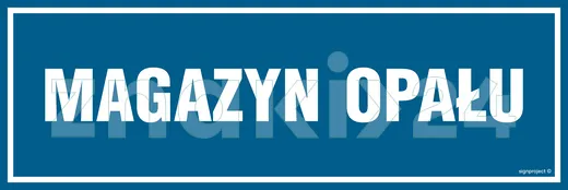 Magazyn opału - Znak informacyjny - PA356