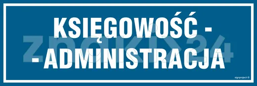 Księgowość-administracja - Znak informacyjny - PA123