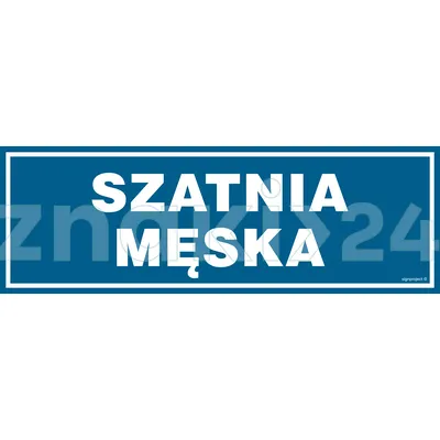 Szatnia męska - Znak informacyjny - PA016