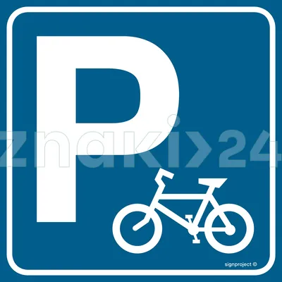 Parking dla rowerów - Znak informacyjny - RA124