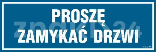 Proszę zamykać drzwi - Znak informacyjny - PA068