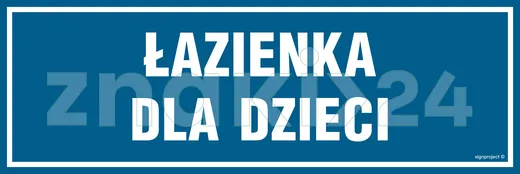 Łazienka dla dzieci - Znak informacyjny - PA324