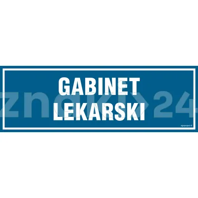 Gabinet lekarski - Znak informacyjny - PA195