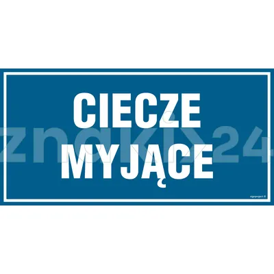 Ciecze myjące - Znak informacyjny - PA507