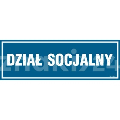 Dział socjalny - Znak informacyjny - PA289