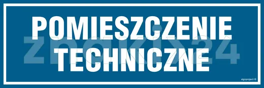 Pomieszczenie techniczne - Znak informacyjny - PA137