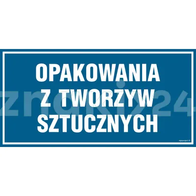 Opakowania z tworzyw sztucznych - Znak informacyjny - PA539