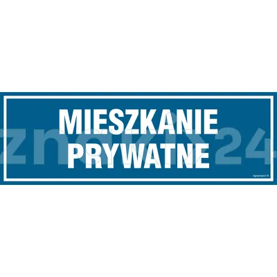 Mieszkanie prywatne - Znak informacyjny - PA051