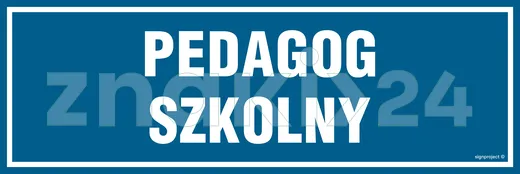 Pedagog szkolny - Znak informacyjny - PA149