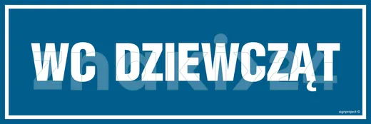 WC dziewcząt - Znak informacyjny - PA318