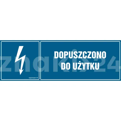 Dopuszczono do użytku - Znak elektryczny - HH017